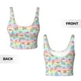 thumbnail image 4 of Yiaed Cute Unicorn Print Ladies Waistcoat Women Sports Vest Vest Sports Women Sports Top Yoga Vest for women-Small, 4 of 8