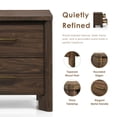 thumbnail image 6 of Furniture of America Gracie Modern Wood 2-Drawer Nightstand with USB Ports, Walnut, 6 of 16