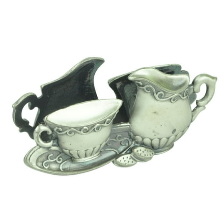 Pewter Christening Cup - Business Card Holder Coffee Cup Creamer Glory Land Pewter Desk Home Décor