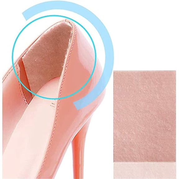 Povihome Moleskin Blister Pads for Feet, 20 Count Soft Cushioning Pads for Heel Pain Relief & Blister Prevention, Flesh Pink Adhesive Pads for New Shoes, Men & Women