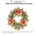 thumbnail image 2 of Yuarrent Guirnalda de Navidad, ligera, cerdas de nieve llamativas, guirnaldas redondas, aro de flores artificiales, decoración colgante para boda Kits de decoración para fiestas Yuarrent HA069622-00, 2 of 6