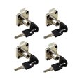 thumbnail image 1 of 4 Pack Furniture Lock Zinc Alloy Cam Security Lock Keyed Alike Cylinder Cupboard Drawer Lock With 8 Keys For Door, 1 of 2