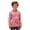 Red, variant on Girls Long Sleeve Striped Shirt with a Front Chest Pocket Girls Shirts Size 14 16 Classic Crewneck Pullover Casual Tee Tops(Size 7-8 Years,Blue)