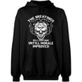 thumbnail image 2 of OXI Hoodie Sweatshirt - Breating Morale Improves, Basic Casual Hoodie for Men's and Women Fleece Hoodie Long Sleeve - Black 2X-Large, 2 of 3