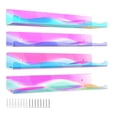 thumbnail image 1 of Estantes flotantes de acrílico para pared, repisa de pared, estantes de exhibición multifuncionales montados en la pared, para dormitorio y hogar, 4 U, 1 of 9
