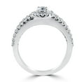 thumbnail image 2 of Pompeii 1 Carat Vintage Halo Diamond Engagement Wedding Ring Set 14K White Gold (G-H,I1), 2 of 4