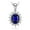 Dark Blue, variant on Jewelrypalace Vintage Princess Diana William Kate Middleton Oval 3.2ct Created Alexandrite Sapphire Pendant 925 Sterling Silver