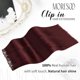 thumbnail image 4 of Extensiones de cabello Moresoo Clip ins para cabello humano rojo oscuro, 150 g, 4 of 9
