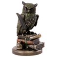 thumbnail image 2 of Top Collection Eagle Owl on Books Statue - Owl of Wisdom and Knowledge with Feather Pen and Ink Sculpture in Premium Cold Cast Bronze - 8.75-Inch Collectible Animal Figurine, 2 of 4
