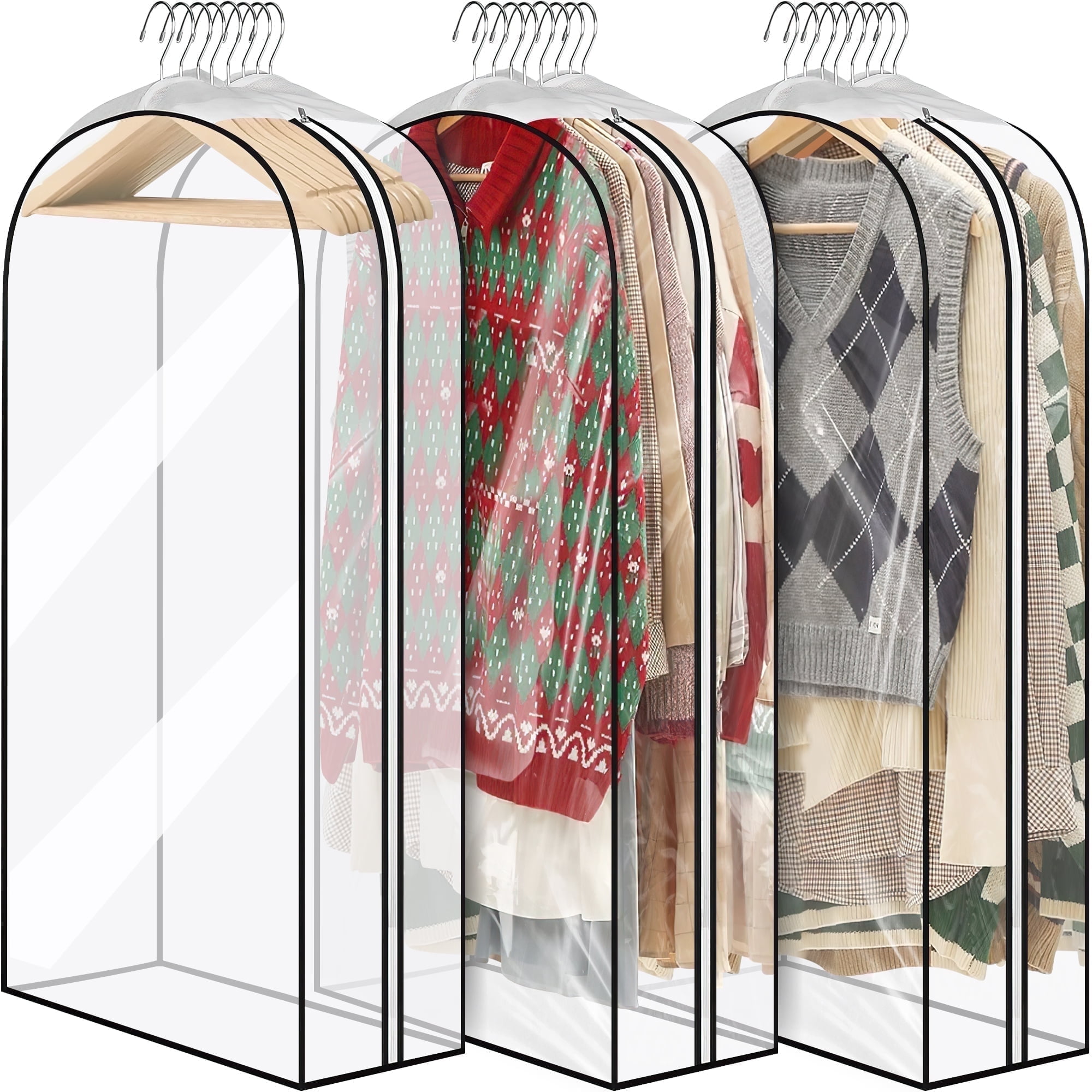 Dakomm 43 Inch Hanging Garment Bag Set (3-Pack)