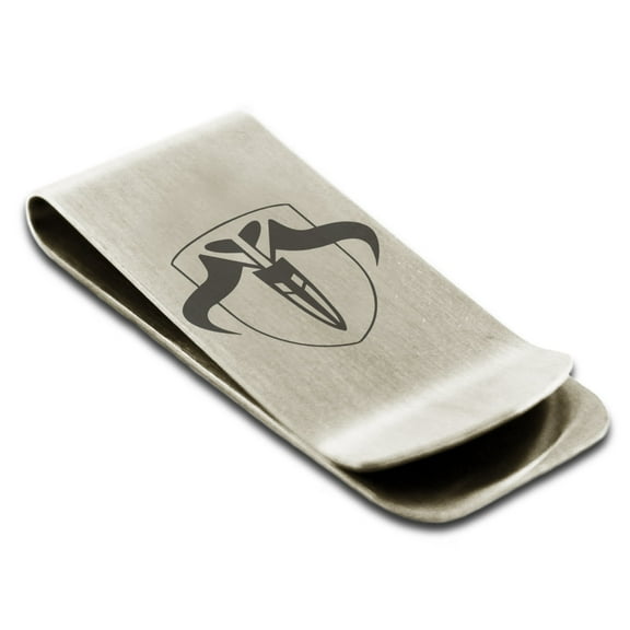 Tioneer Stainless Steel Star Wars True Mandalorian Symbol Engraved Money Clip Credit Card Holder
