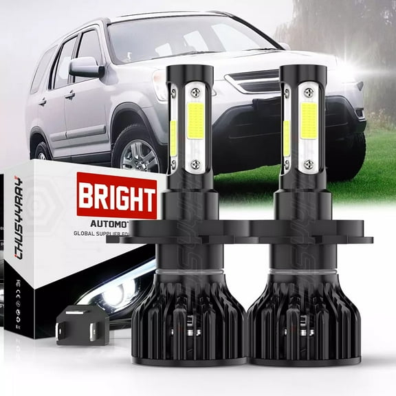 For Honda CRV 1997-2003 2004 H4 9003 LED Headlight High Low Dual Beam Bulbs Kit 6000K White 2Pcs