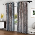 thumbnail image 4 of Lfeey Brown Blue Blackout Curtains for Bedroom, Set of 2, Room Darkening, 52x96 inches, Gray, 4 of 6