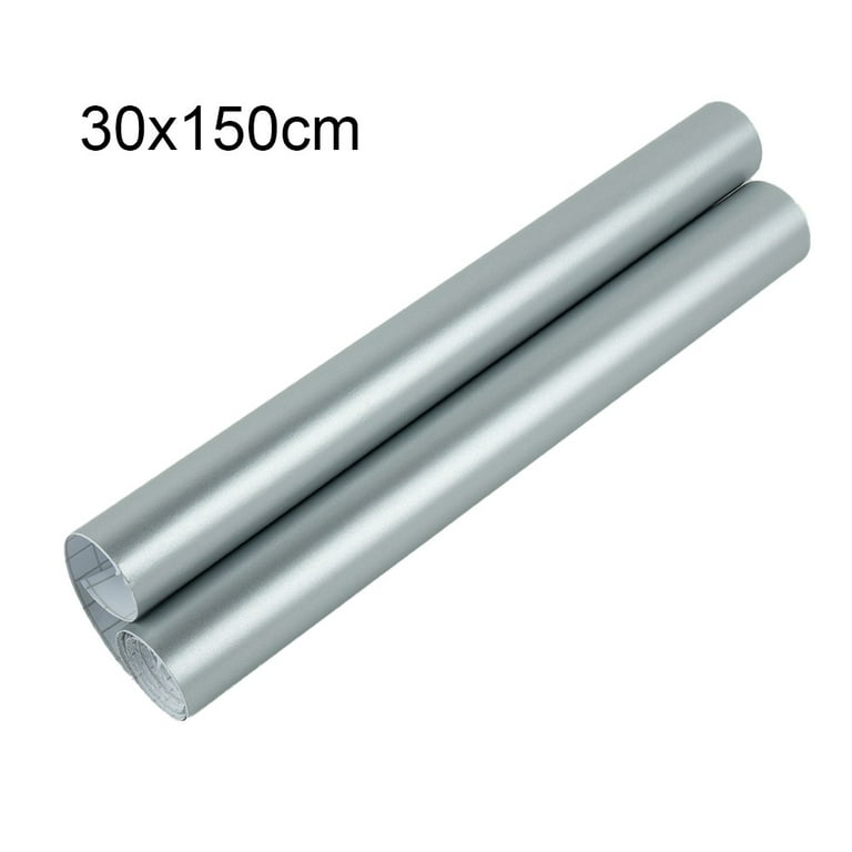 Unique Satin Chrome Silver Vinyl Stainless Steel Vinyl Wrap Film With Air  Channle 52x20m Roll From Orlrra, $225.32