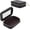 Black, variant on Lipstick Holder with Mirror for Purse, Genuine Leather Makeup Case, Compact Zippered Travel Cosmetic Organizer, Pink
