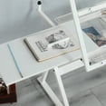 thumbnail image 5 of Fulvari Drafting Printing Table With Chair 0-75° 31.5"-49.5" Adjustable Height, Tempered Glass Drawing Table for Office School Artists Architects, 5 of 8