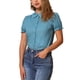 thumbnail image 4 of INSPIRAR CHIC Blusas de Algodón con Cuello Peter Pan y Botones Vintage para Mujeres en Azul Real Talla L, 4 of 6