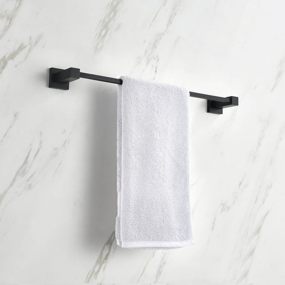 Kibi Cube Bathroom 18" Towel Bar - Matte Black