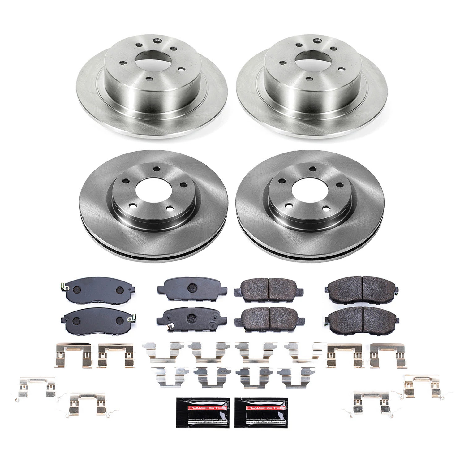 PowerStop Front and Rear Track Day High-Performance Brake Pad and Rotor Kit TDBK6960