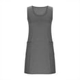 thumbnail image 3 of qucoqpe Womens Summer Sleeveless Pocket Tank Dress Crew Neck Mini Dress Solid Color Loose Sundress on Clearance, 3 of 6