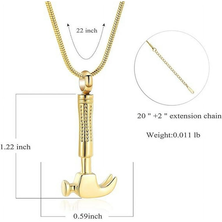 Cremation Urn Necklace For Ashes - Stainless Steel Memorial Pendant For Human Or Pet, Keepsake Jewelry (Silver)