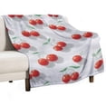thumbnail image 4 of RKSupls Christmas Throw Blanket,Soft Warm Fannel Cherries Blankets Gift for Home Bed Sofa Couch Decor,60x80 in, 4 of 9