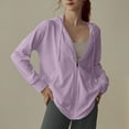 thumbnail image 4 of Hooded Long Sleeve Cooling Shirt with Pocket Hiking Fishing Outdoor Women Sun Protection Lightweight Breathable Quick Dry Jacket, 4 of 5