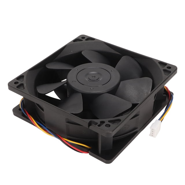 Ventilador de refrigeración de 12 cm, 120 x 38 mm, 6000 rpm, 12 V, 2,7 A, 4 pines, FG, CC, sin escobillas, PWM, color negro, para carcasa de ordenador, para servidores de cámara