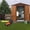 Coffee +Window, variant on 6x6 FT Outdoor Metal Storage Shed with Metal Foundation, Window, Woodgrain Siding & Coffee Trim