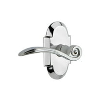 Nostalgic Warehouse Cotswn_Prv_234_Nk_Lh Swan Left Handed Privacy Door Lever Set - Chrome