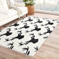 thumbnail image 1 of 3x5 Rug, Deer Head Rug & Home Decor - Front Door Mat Indoor Entrance, Black and White Rugs for Entryway, Washable Non Slip Soft Low Pile Small Area Rug, Cabin Carpet & Room Decorations Y-&64, 1 of 7