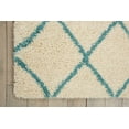 thumbnail image 4 of Nourison Brisbane Trellis Ivory/Aqua 8'2" x 10' Area Rug, (8x10), 4 of 5