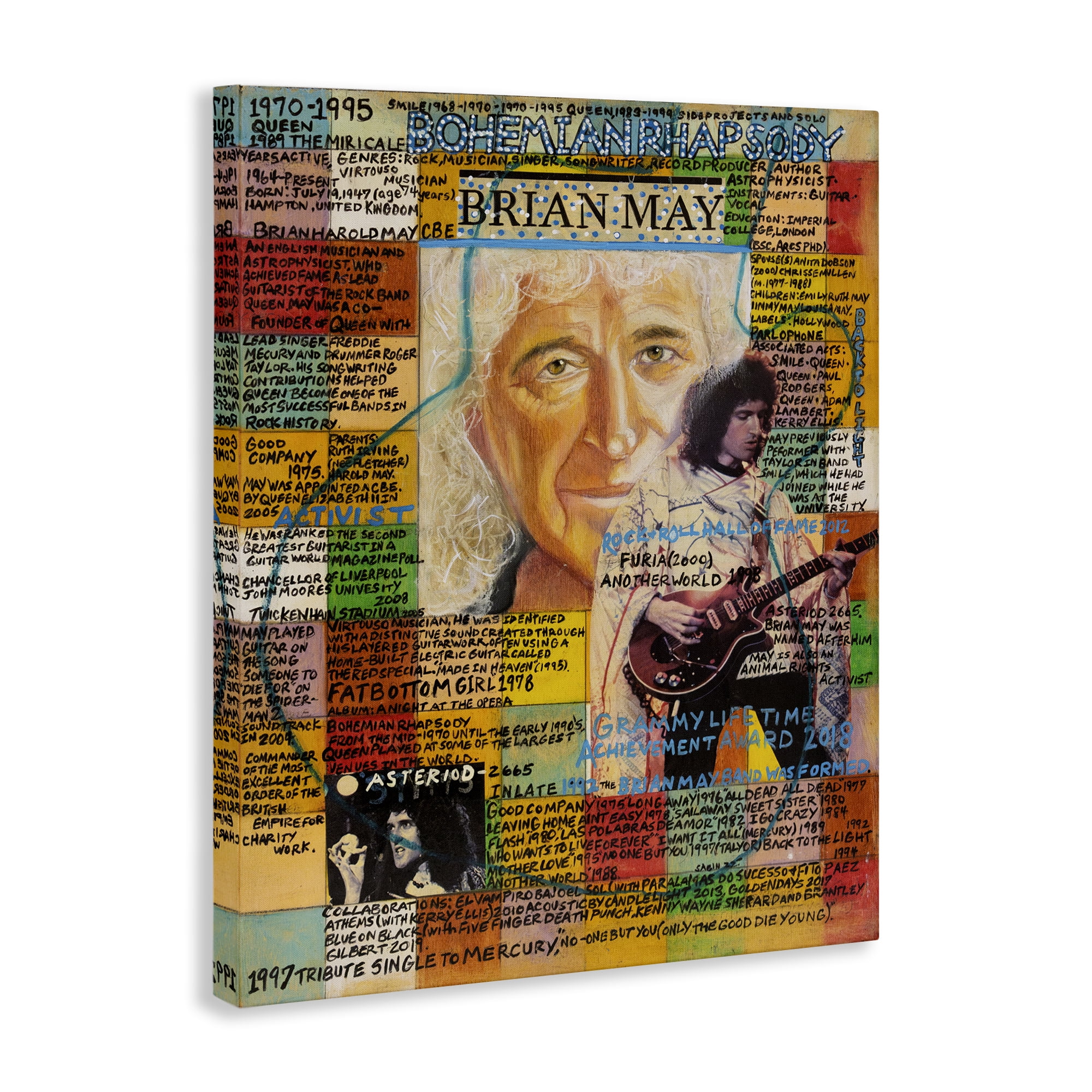 Stupell Industries Brian May Collage People Drawing Wrapped Canvas Art Print Wall Art, 24 x 30