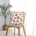 thumbnail image 5 of Fuzoiu Fast Food Print Square Pillow Cover,Hidden Zipper Design,Luxury Square Pillow Case, Throw Pillow,Couch Cushion-12"x12", 5 of 7