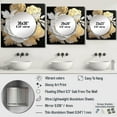 thumbnail image 4 of Designart "Exquisite White Rose Blossoming Floral Gold Glamour I" Rose White Large Square Mirror - Square Bedroom Mirror Printed Wall Decor - Traditional Square Printed Wall Mirror Art, 4 of 5