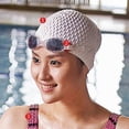 thumbnail image 2 of | Waterproof Cap Swimming Pool Long Hair--Blue-Silicone, 2 of 5