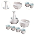thumbnail image 6 of yotijay Ceramic Sake Set Cups with Warmer 4 Cups Sake Drink for Gift Home Restaurant white, 6 of 9