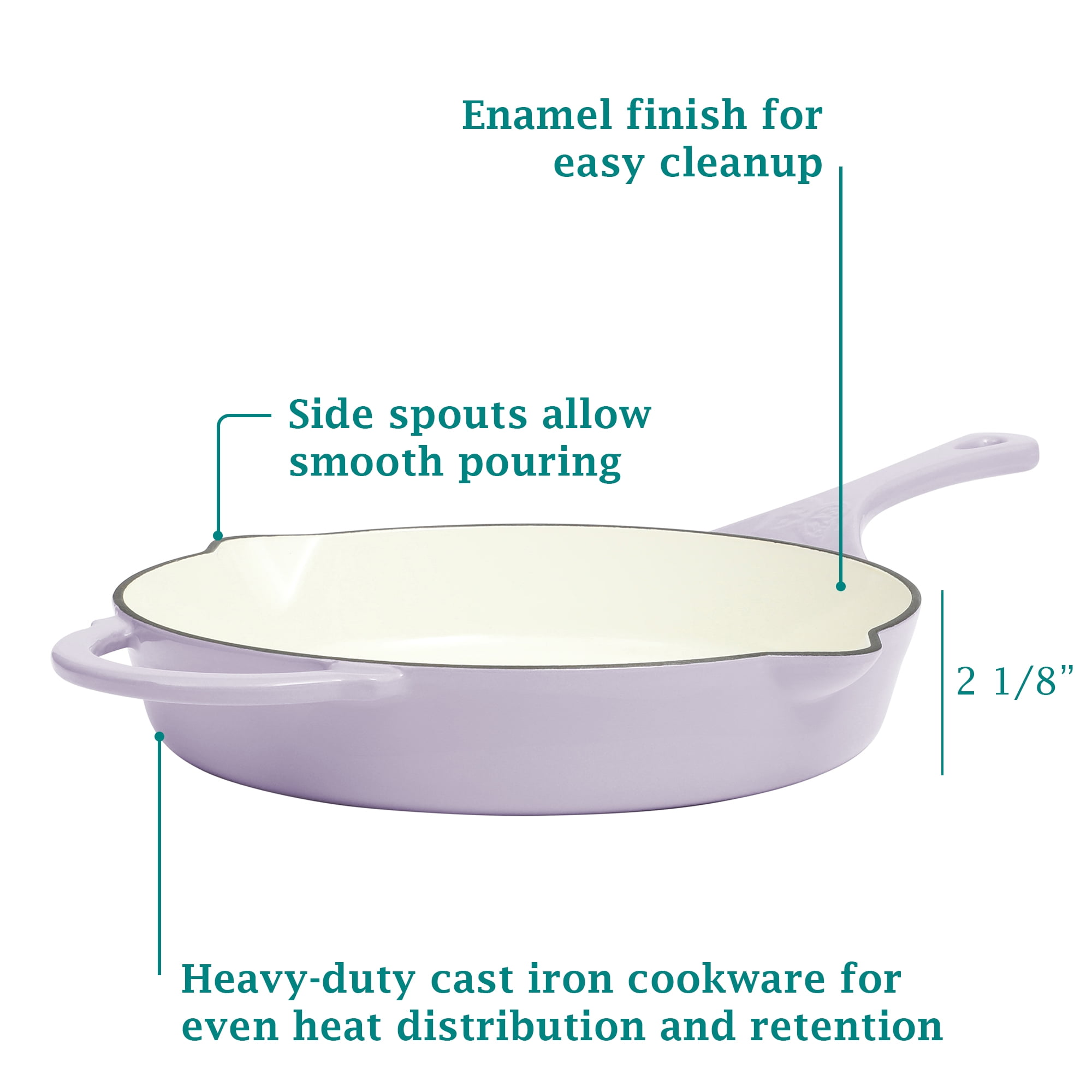 The Pioneer Woman 12-inch Iris Enamel Cast Iron Skillet