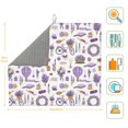 thumbnail image 3 of Naloa Lavender Flowers Dish Drying Mat for Kitchen Counter, Heat Resistant Drainer Mats, Absorbent Draining Mat,Dish Rack Pad,16"x18", 3 of 8