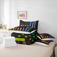 thumbnail image 6 of Manfei Abstract American Flag 7-Piece Twin Bedding Sets,Multicolor Geometris Lines Bedding Comforter Set,Colorful Stars Print Sheet Sets For Kids,Super Cozy Room Decor, 6 of 8
