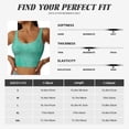 thumbnail image 5 of Goofa Turquoise watercolor Printed Sports Bras for Women, High Impact Running Bra Workout Crop Tank Tops Longline Sports Bra Push up-X-Large, 5 of 8