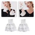 thumbnail image 2 of Breathable Lace Detachable Sleeve Wrist Cuffs Sleeves Multipurpose Arm Covers For Office Women Formal Event Daily Outfit, 2 of 4