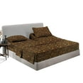 thumbnail image 1 of SGI Bedding Egyptian Cotton Top Split Sheet Set Solid Adjustable Bed 30" Split Head Cal king 600 TC 15" Deep Leopard print, 1 of 6