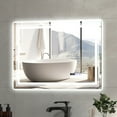 thumbnail image 1 of Costway 32" x 24" Defogging LED Bathroom Mirror Shatter-Proof Vanity Mirror 3 Colors, 1 of 10