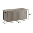 thumbnail image 4 of Decksplore 230 Gallon Resin Deck Box,Waterproof Outdoor Storage Box, Lockable for Patio Furniture, Garden Tools, Pool Accessories, for All Weather Use Coffee, 4 of 13