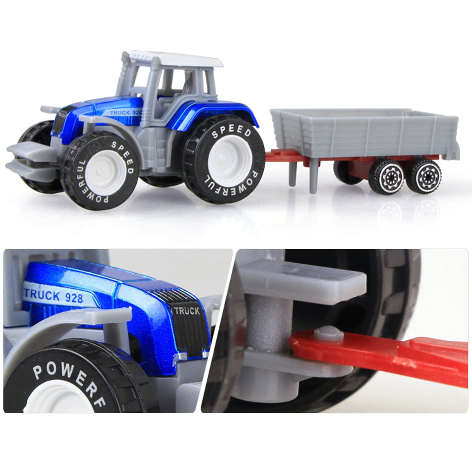 Farm Tractor Toy, Friction Powered Vehicle, Agricultural Engineering Car, Push and Go Farm Vehicle, Collectible Tractor, Educational Farm Toy, Gift for Pretend Play