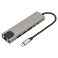thumbnail image 1 of Tipo C A HDTV Hub, Aleación De Aluminio Carga Rápida 6 En 1 Usb C Hub Ethernet 87W Suministro De Energía Para PC, 1 of 5