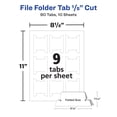 thumbnail image 2 of Avery Printable Hanging Tabs, 1/5 Tab, 2 1/16, White, 5 Packs (5567), 2 of 6