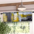 thumbnail image 6 of Xsinufn Grey and Yellow Kitchen Curtains Tiers and Valances Set 3 Piece for Windows Modern Abstract Art Kitchen Window Curtains Set,Black Contemporary Trendy Valances for Living Room(36" Tiers Set), 6 of 6