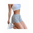 thumbnail image 3 of Sweat Shorts Women Comfy Workout Shorts Rise Lounge Mini Shorts with Drawstring and Pockets Light Gray XL, 3 of 8